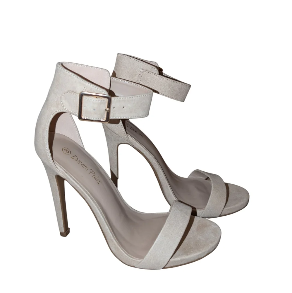 Dream Pairs Women Open Toe Ankle Strap Stiletto High Heel Sandals